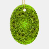 GREEN DAHLIA EMERALD MONOGRAM KERAMIK ORNAMENT (Hinten)