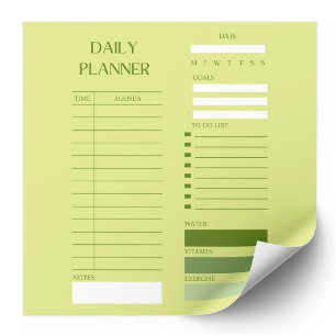 Green Daily Planer To Do List Notizblock