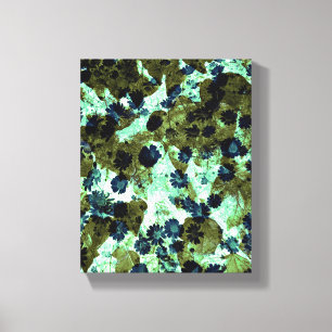 Green Daisies Abstraktes modernes Design Leinwanddruck
