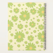 Green Daisies on Yellow_ Floral Pattern Script Planer (Rückseite)