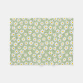 Green Daisy Blanket Fleecedecke (Vorderseite (Horizontal))