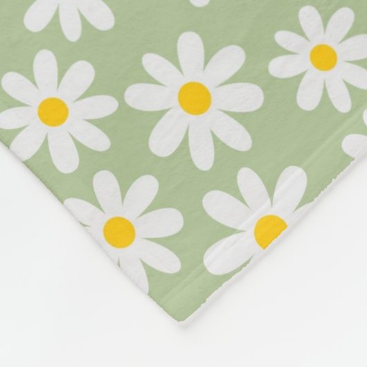 Green Daisy Blanket Fleecedecke (Ecke)