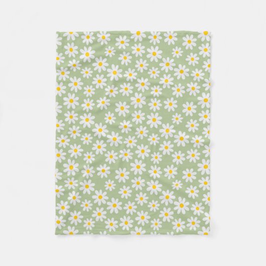 Green Daisy Blanket Fleecedecke (Vorderseite)