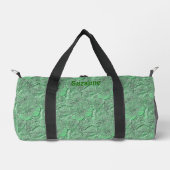 Green Daisy Blume Art Pattern Personalisiert Duffle Bag (Vorderseite)