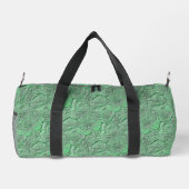 Green Daisy Blume Art Pattern Personalisiert Duffle Bag (Rückseite)