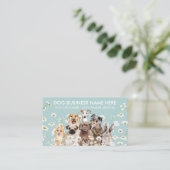 Green Daisy Blume Haustier Sitter Dog Walker Petca Visitenkarte (Stehend Vorderseite)