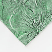 Green Daisy Blume Naturkunstmuster Fleecedecke (Ecke)