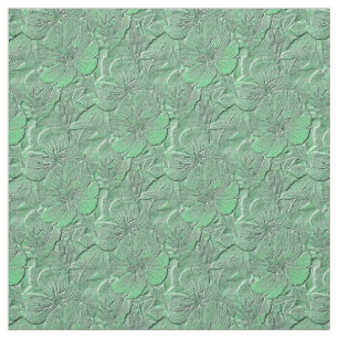 Green Daisy Blume Naturkunstmuster Stoff
