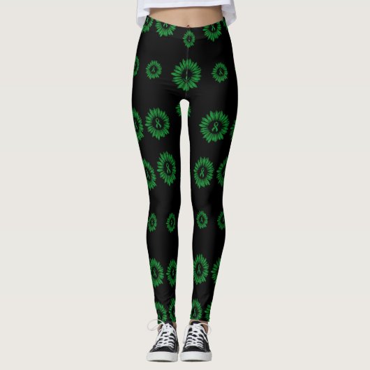 Green Daisy...C Diff Leggings (Vorderseite)