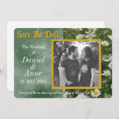Green Daisy Christlich Save the Date Card (Vorne/Hinten)