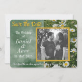 Green Daisy Christlich Save the Date Card (Vorderseite)
