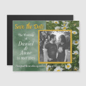 Green Daisy Christlich Save the Date Magnetkarte (Vorne/Hinten)