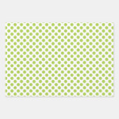 Green Daisy Floral Stripes Polka Dot Geschenkpapier Set (Vorderseite 3)