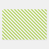 Green Daisy Floral Stripes Polka Dot Geschenkpapier Set (Vorderseite 2)