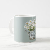 Green Daisy Flowers Kaffeetasse (Vorderseite Links)