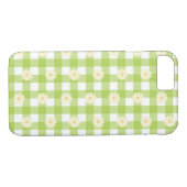 Green Daisy Gingham Pattern Case-Mate iPhone Hülle (Rückseite (Horizontal))