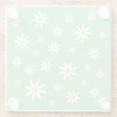 Green Daisy Glass Untersetzer (Rückseite)