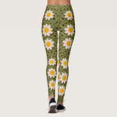 Green Daisy Granny Square Crochet Pattern Floral Leggings (Rückseite)