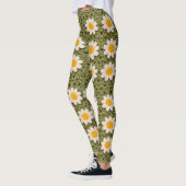 Green Daisy Granny Square Crochet Pattern Floral Leggings (Links)