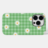 Green Daisy Kariert Gingham Karo Blume Pattern Case-Mate iPhone Hülle (Rückseite (Horizontal))