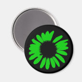 Green Daisy Magnet (Vorderseite/Rückseite)