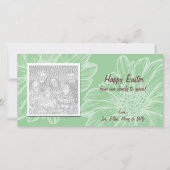 Green Daisy Osterfoto Karten (Vorderseite)