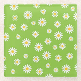 Green Daisy Pattern Untersetzer