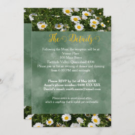 Green Daisy Portrait Details Karte