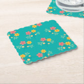 Green Daisy Vintag Bouquet Pattern Untersetzer (angewinkelt)