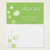 Green Daisy Wedding Danke-Card (Vorne & Hinten)
