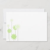 Green Daisy Wedding Einladung (Rückseite)