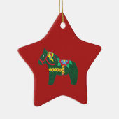 Green Dala Horse Star Ornament (Rechts)
