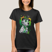 Green Dalmatian shamrock on St Patricks Day Dalmat T-Shirt (Vorderseite)