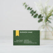 Green Damask Agent Business Card Visitenkarte (Stehend Vorderseite)