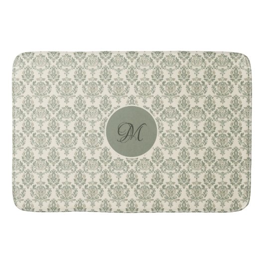 Green Damask Badematte (Vorderseite)
