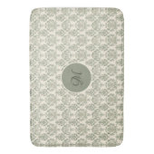 Green Damask Badematte (Vorderseite Vertikal)