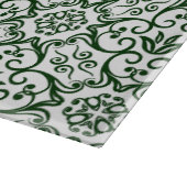 Green Damask Cutting Board Schneidebrett (Ecke)