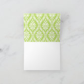 Green Damask Dankeschön Karte (Innenseite)