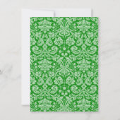 Green Damask Einladung (Rückseite)