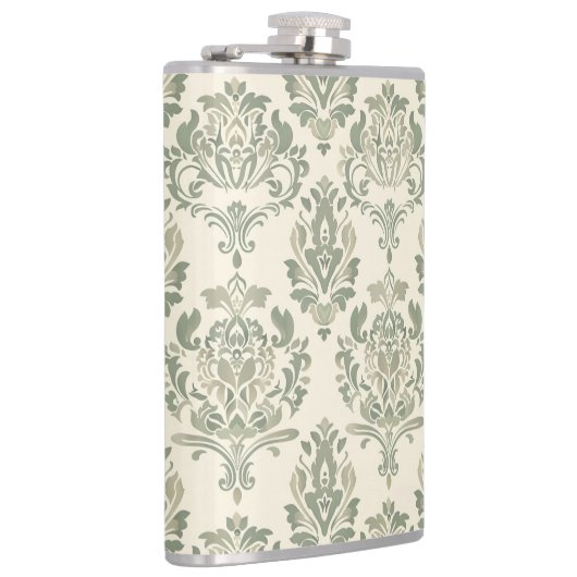 Green Damask Flachmann (Rechts)