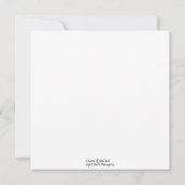 Green Damask Foto Abschluss Einladung (Rückseite)