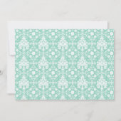 Green Damask French Design Personalisiert Mitteilungskarte (Rückseite)