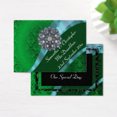 Green Damask, Gastgeschenk Hochzeit danke (Schreibtisch)