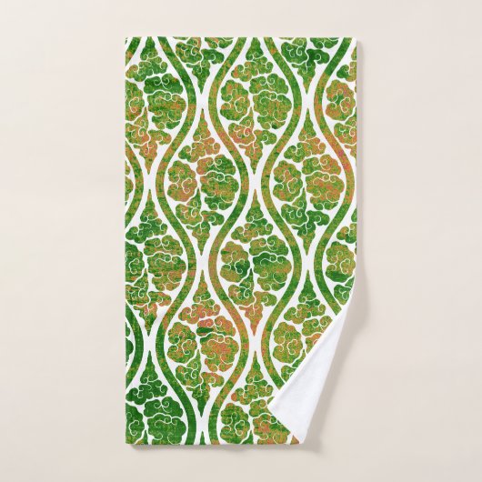 Green Damask Handtuch (Handtuch)