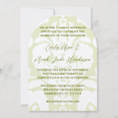 Green Damask Hochzeitseinladungen Einladung (Vorderseite)