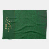 Green Damask Kosher Kitchen Handtuch Neutral Parve (Horizontal)