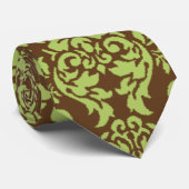 Green Damask-Krawatte Krawatte (Gerollt)