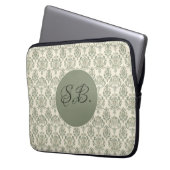 Green Damask Laptopschutzhülle (Vorderseite Links)