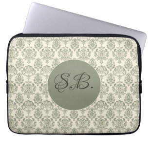 Green Damask Laptopschutzhülle