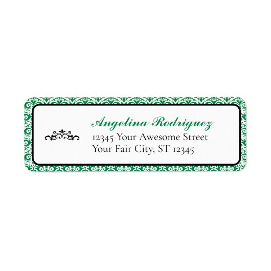 Green Damask Pattern Abschluss (Vorne)